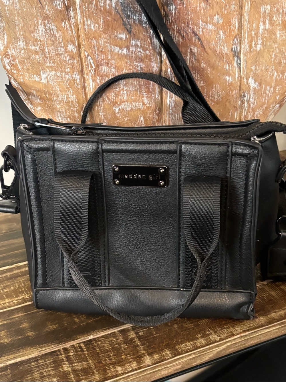 Madden Girl Black Mini Satchel Bag